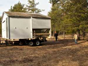 Naturist Legacy History: Gallery 04/07...Moving our cottage to the new park