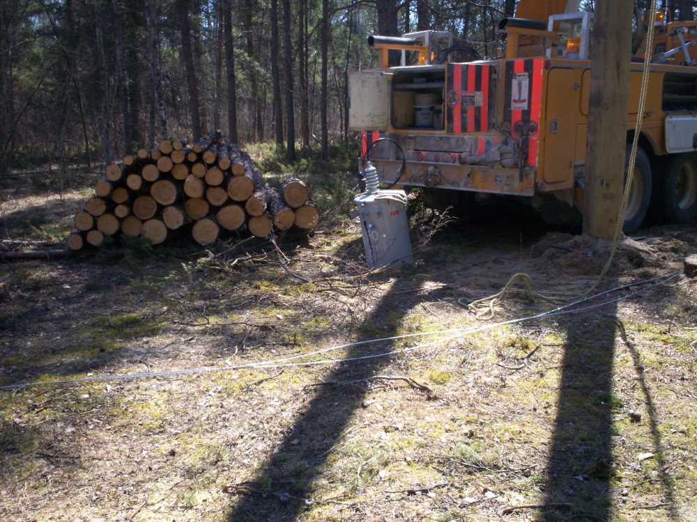 Naturist Legacy History: Gallery 09/16...Hydro installs wires and a transformer
