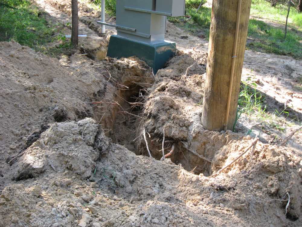 Naturist Legacy History: Gallery 14/24...Underground wiring is installed