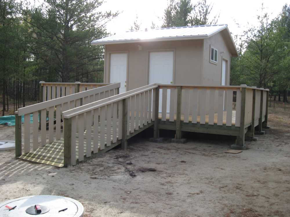 Naturist Legacy History: Gallery 25/01...Washroom/shower building completed