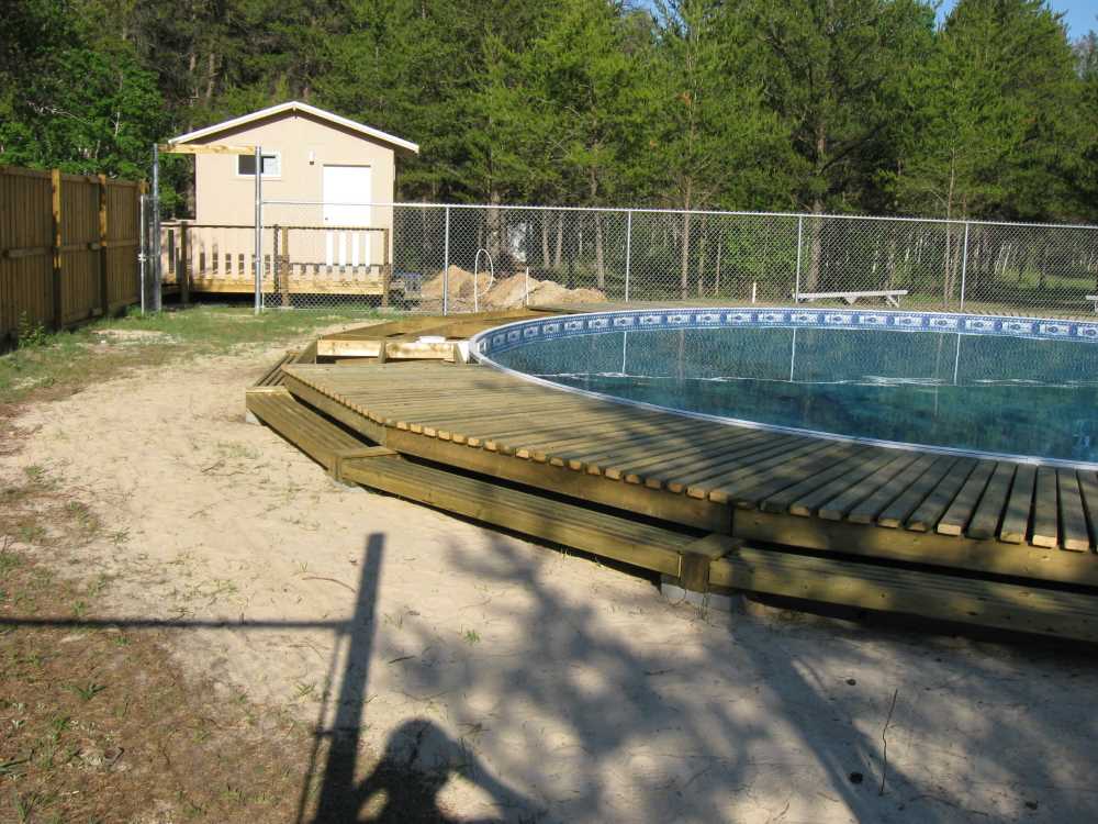 Naturist Legacy History: Gallery 28/13...Building a splash deck for the pool