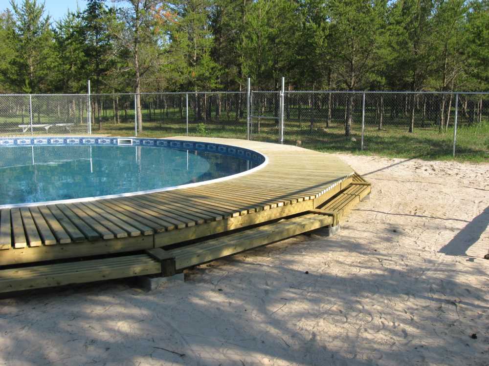 Naturist Legacy History: Gallery 28/14...Building a splash deck for the pool