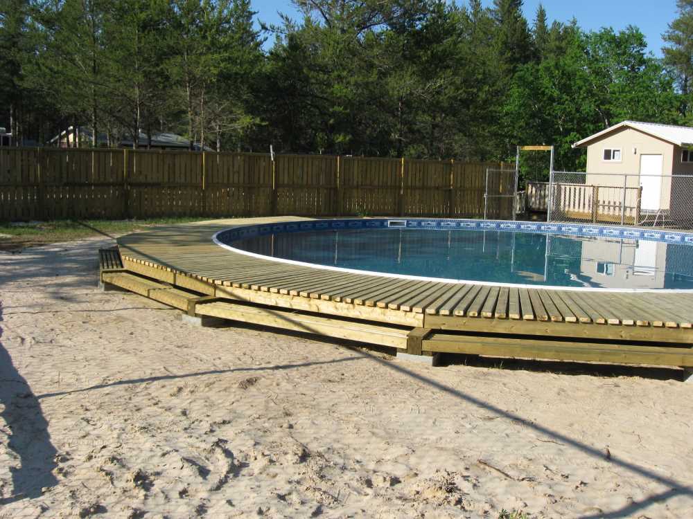 Naturist Legacy History: Gallery 28/15...Building a splash deck for the pool