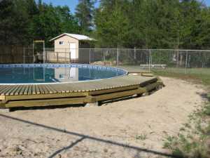 Naturist Legacy History: Gallery 28/16...Building a splash deck for the pool