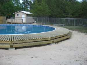 Naturist Legacy History: Gallery 28/19...Building a splash deck for the pool