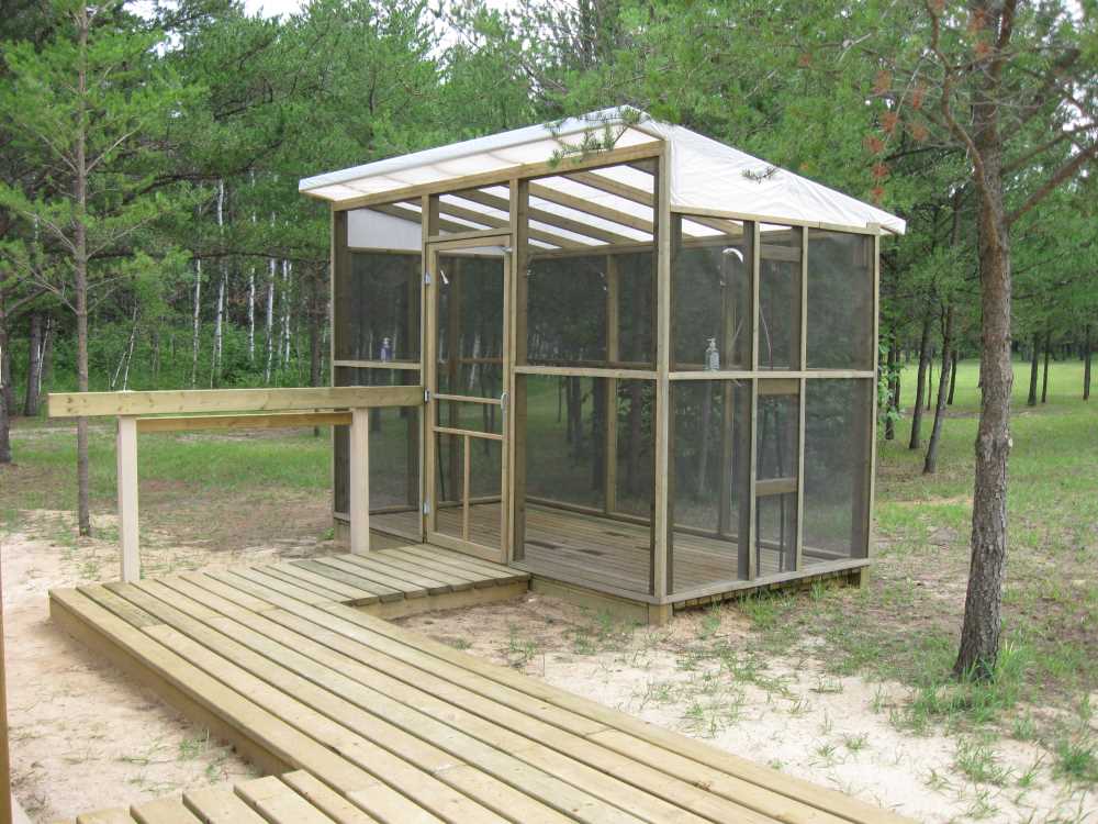 Naturist Legacy History: Gallery 30/08...Outdoor showers, pool equipment enclosure