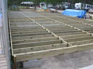 Naturist Legacy History: Gallery 41/05...Clubhouse floor and walls are built
