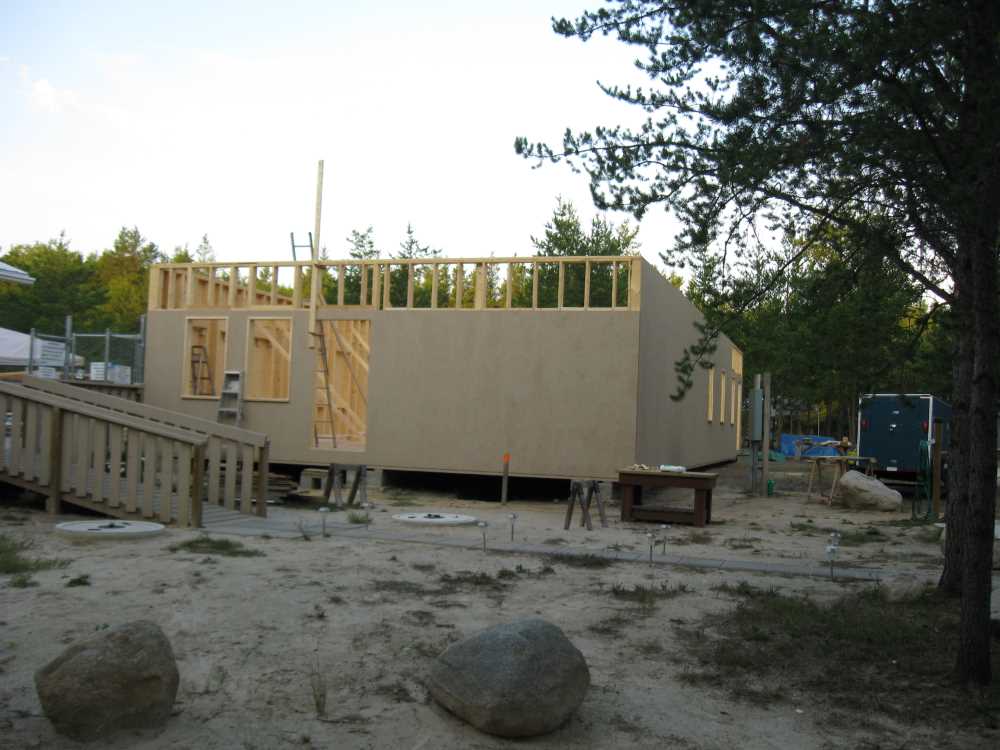 Naturist Legacy History: Gallery 41/28...Clubhouse floor and walls are built