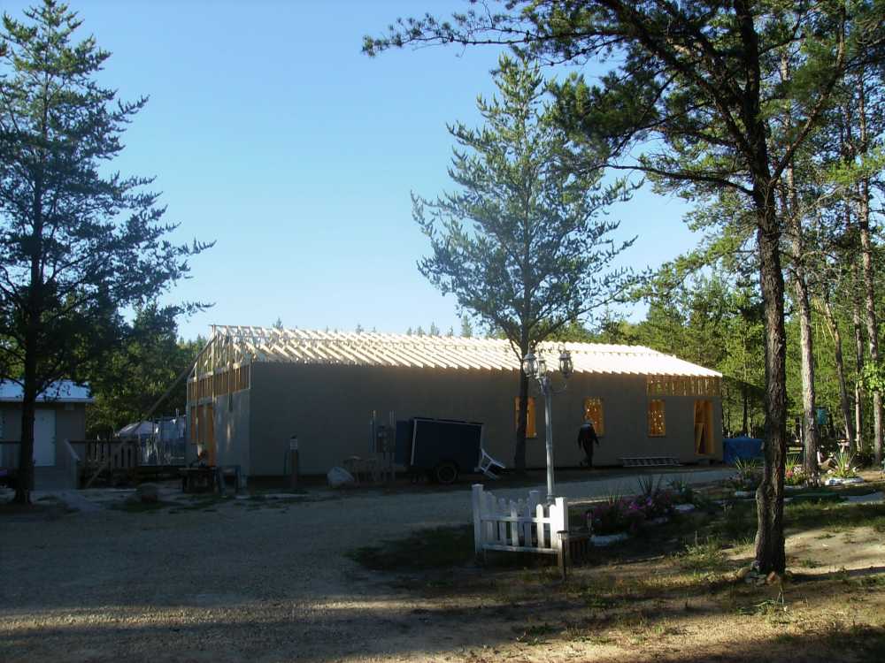 Naturist Legacy History: Gallery 42/17...Raising the clubhouse rafters