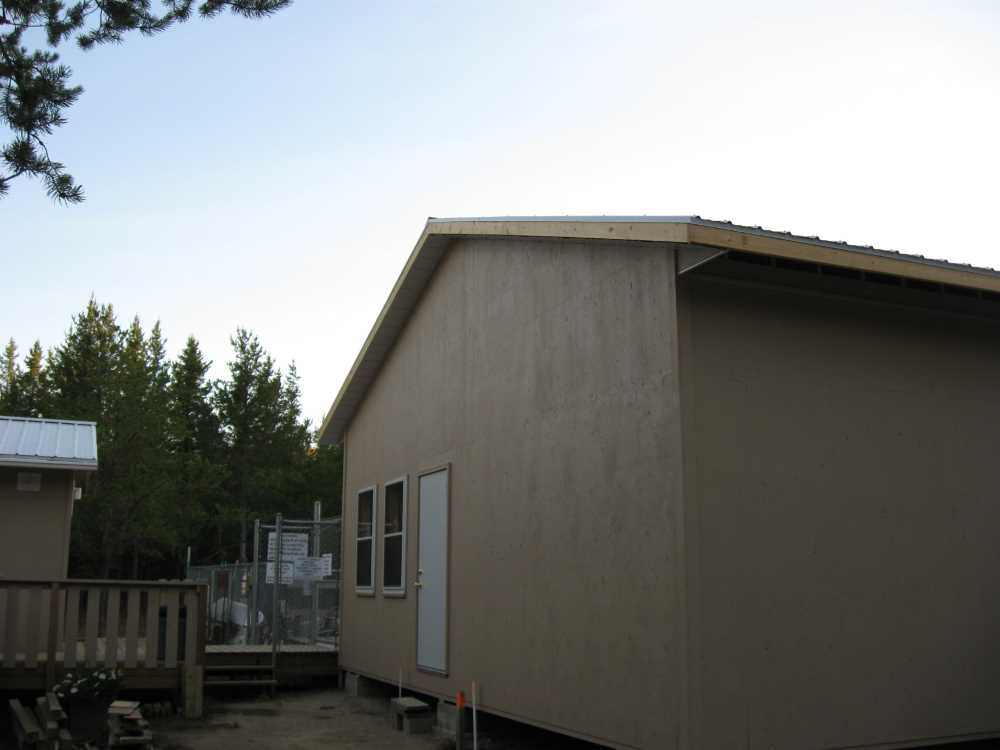 Naturist Legacy History: Gallery 44/10...Doors, windows, soffit installed