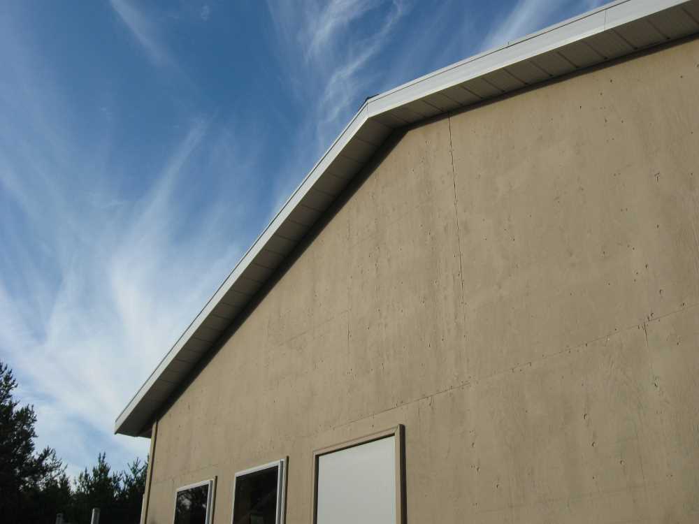 Naturist Legacy History: Gallery 44/12...Doors, windows, soffit installed